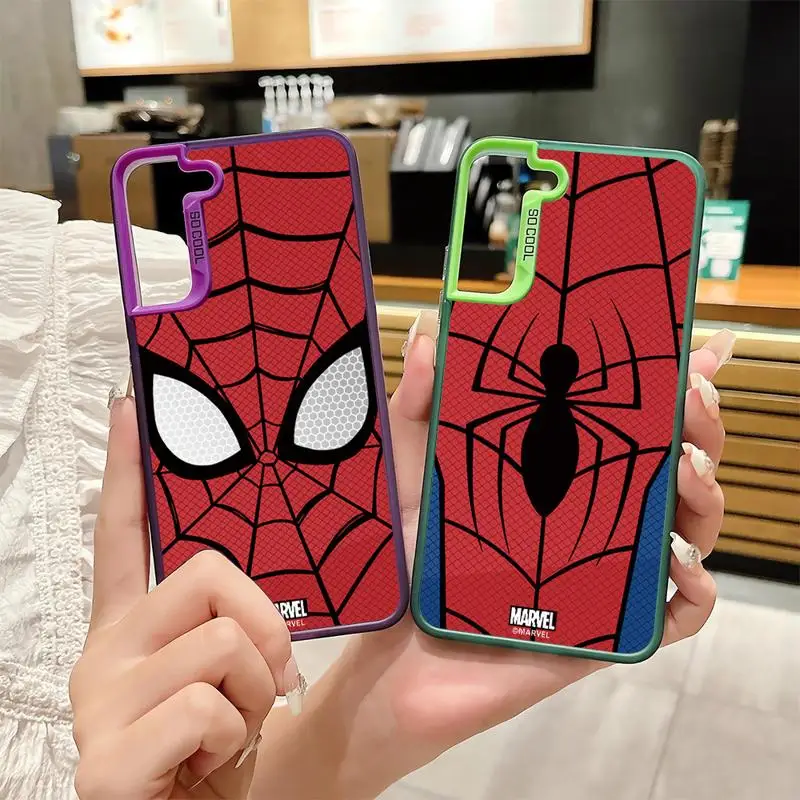 Marvel Sipider Man Logo Case for Samsung Galaxy S23 S24 Ultra S22 S21 S20 FE S22 Plus Note 20 Ultra 5G S23FE Soft Cover Shell