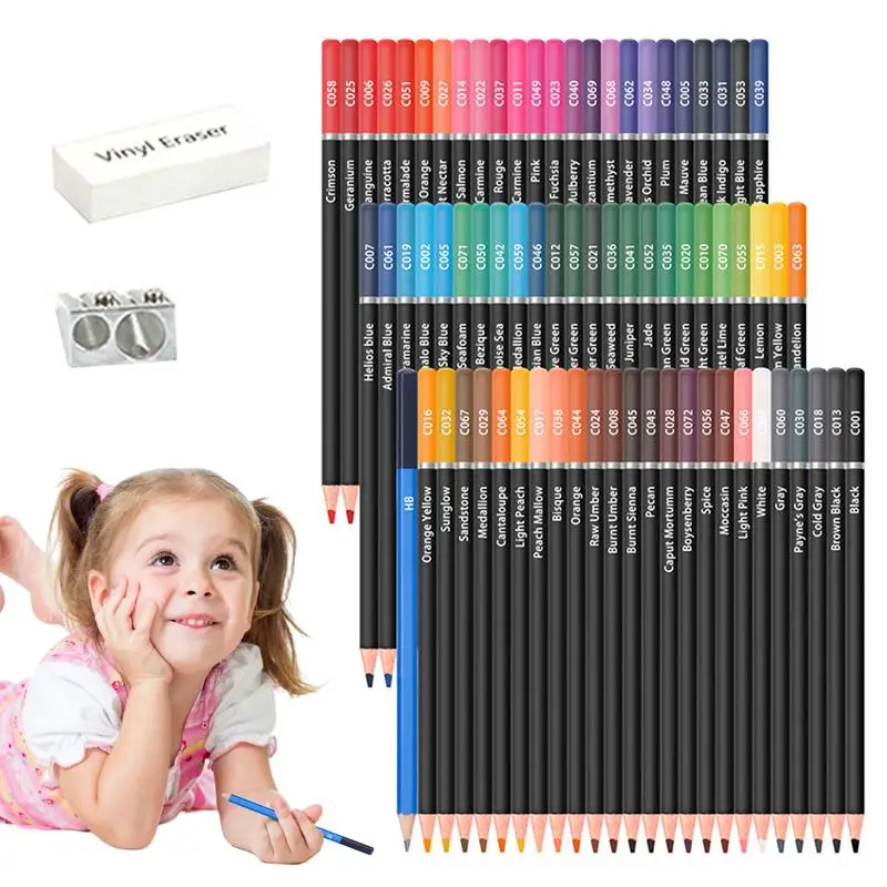 Coloring Pencil Professional Art Drawing Pencil Artists Soft Core Pencils With Vibrant Color 72 Colors Ideal For Drawing