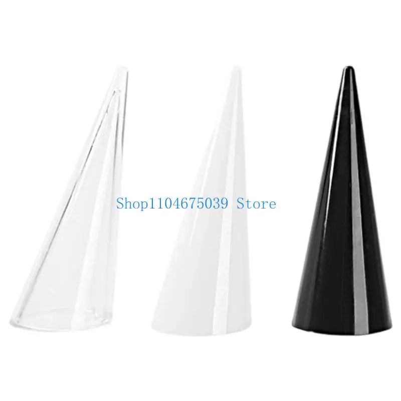 

5asd 3 Pieces Plastic Rings Holder Stands Space Saving Designs for Rings Exhibitions