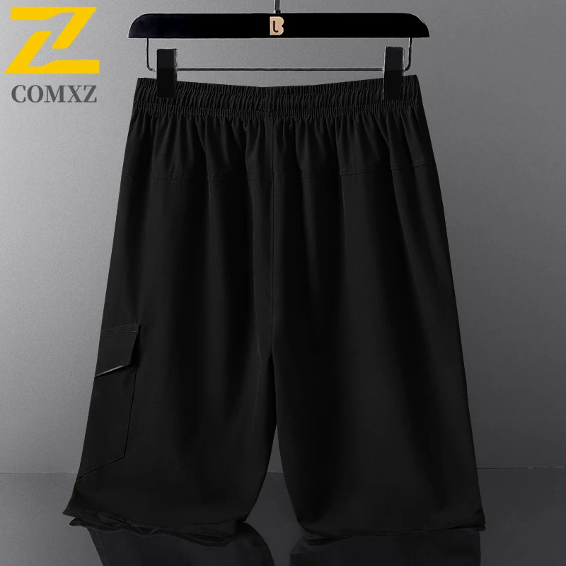 2025 novo verão shorts de trabalho moda masculina casual seda gelo respirável legal bolso carga calças masculinas casuais elásticos bermuda shorts