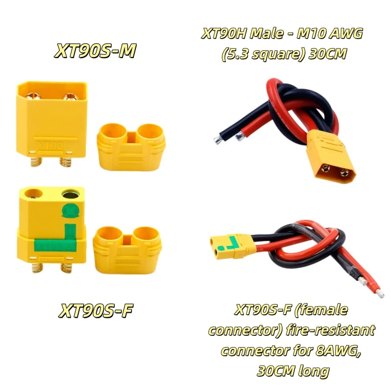 1pcs XT90S-F anti spark connector  Amass XT90-S coonector Anti-Spark Male Female Adapter for Car Lipo Battery