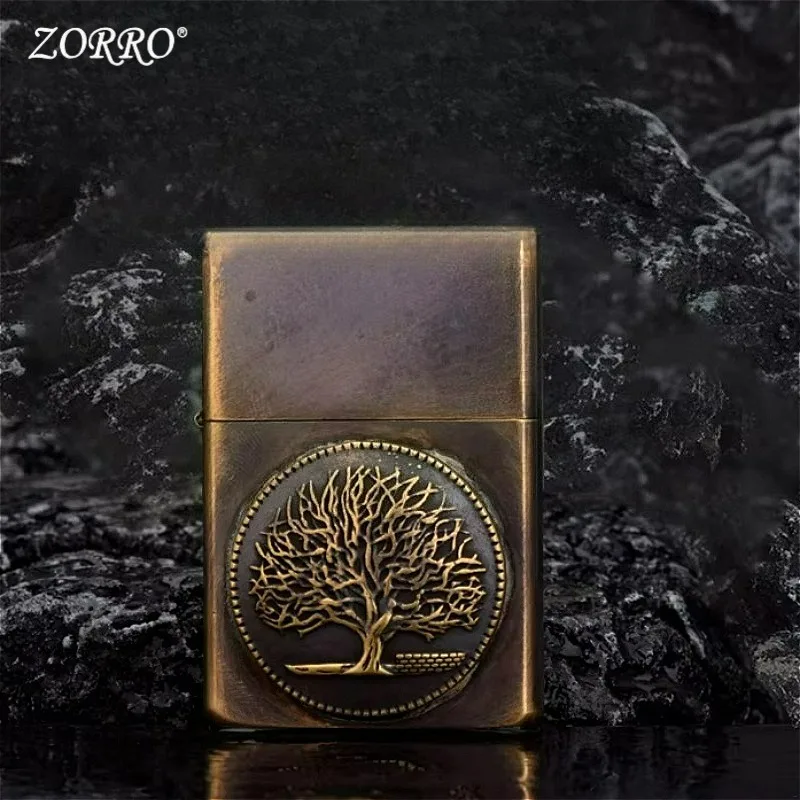 

ZORRO Retro High-end Personalized 902 Brass Sticker Kerosen Lighter Men's Series Gift Cigarette Lighterg Gadgets for Men