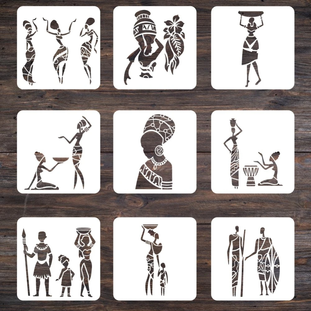 centimetros camadas de tribos africanas totem faca voce mesmo template stencils pintura coloracao embossing recados album de fotos de parede decorativo pecas lote 20 01