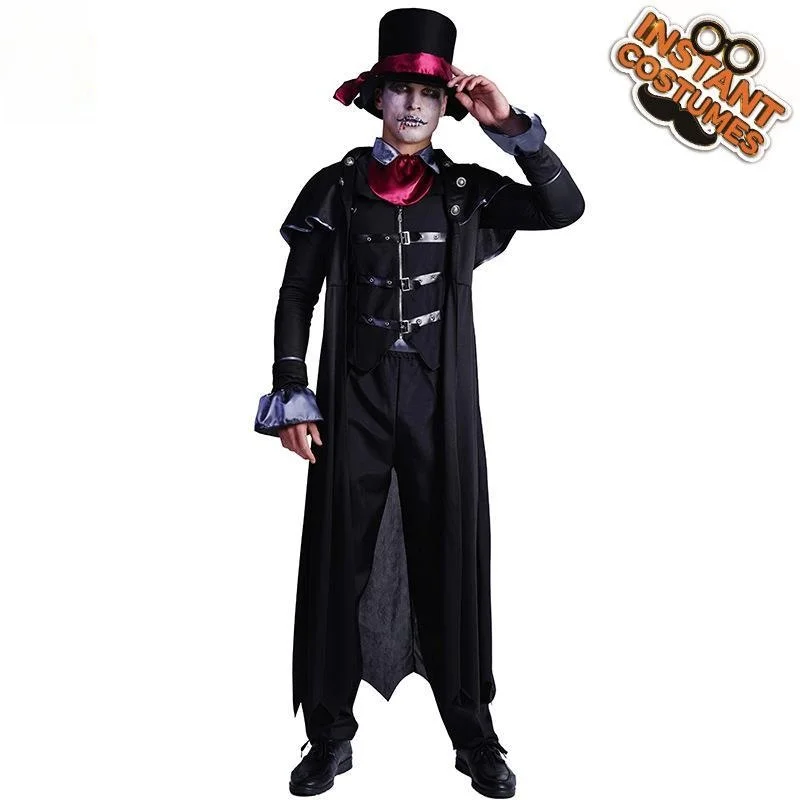 

Мужской костюм на Хэллоуин в стиле панк, злой наряд со шляпой, привлекательная и кровавая одежда M Dr up