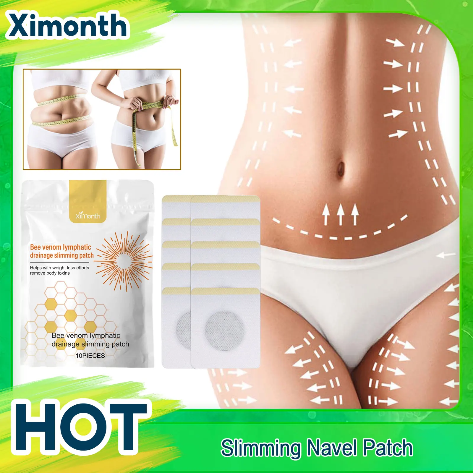 

Slimming Navel Patch Promote Metabolism Cellulite Burning Loss Leg Arm Fat Flat Abdomen Belly Firming Slim Waist Navel Sticker