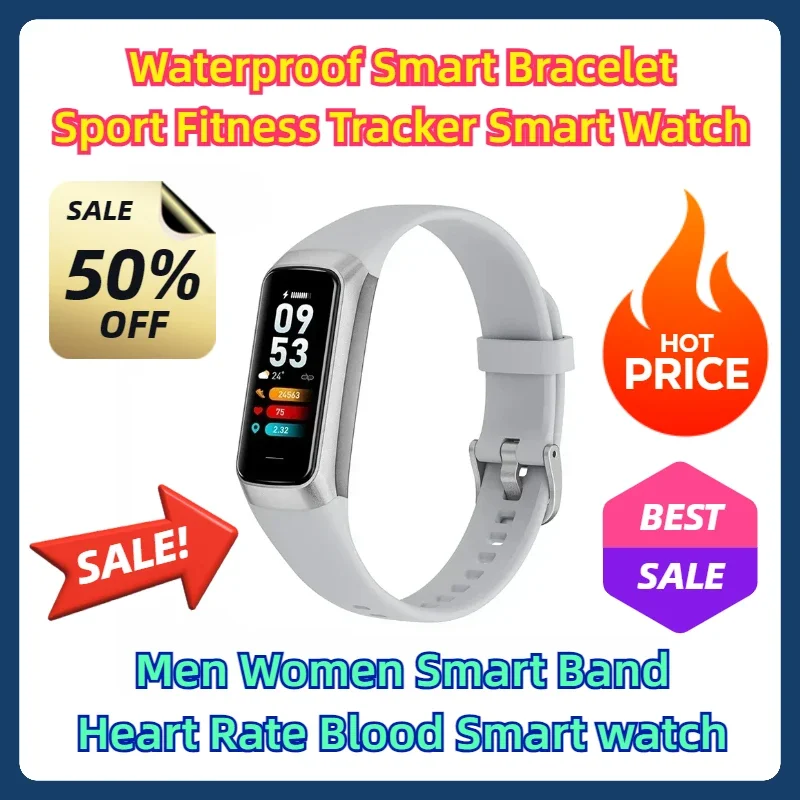 

Waterproof Smart Bracelet Sport Fitness Tracker Smart Watch Men Smart Band Women Heart Rate Blood Smartwartch