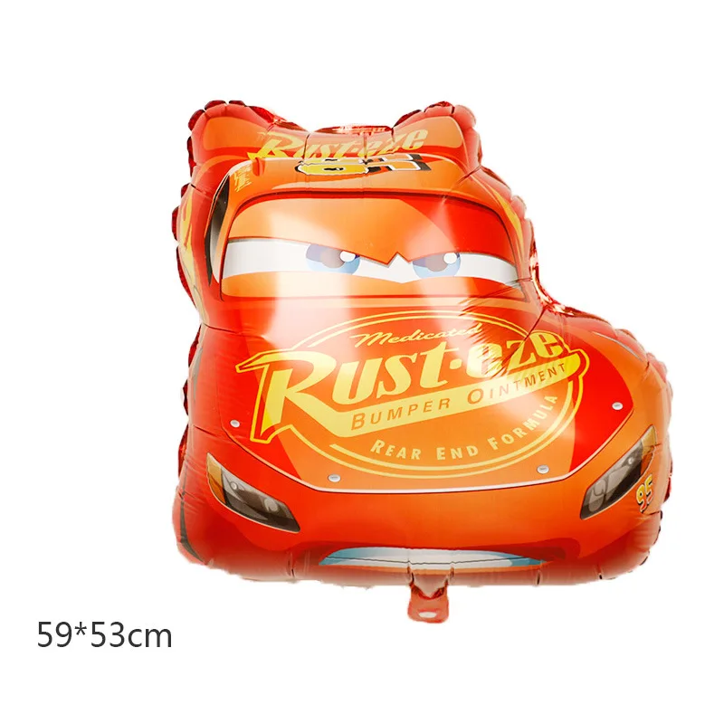 Disney Lightning mcqueen car three-layer cake aluminum balloon 18-inch smile Lightning mcqueen car children's birthday layout image 4