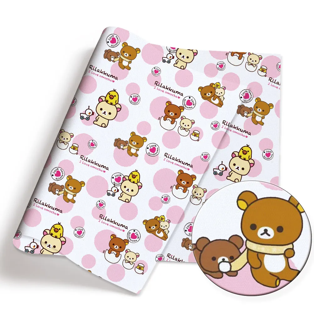 Hello Kitty 140x50CM Cartoon Polyester cotton fabric Patchwork Tissue Kid Home Textile Sewing Doll Dress Curtain cotton Fabric