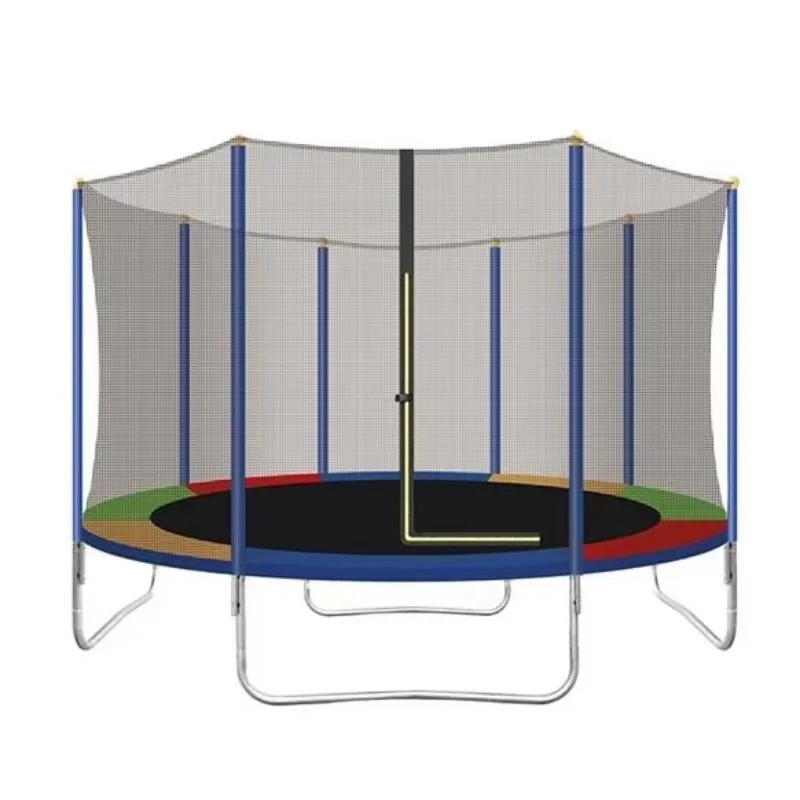 dn-12ft Round Ordinary Semi-hanging External Net Trampoline With Protective Net for Outdoor Sports！