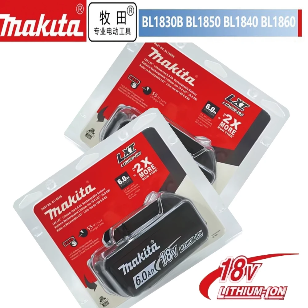 

For Makita 18V 6000mAh Rechargeable Tools Battery With LED BL1830 BL1850 BL1860 Battery Charger Set With Working Light