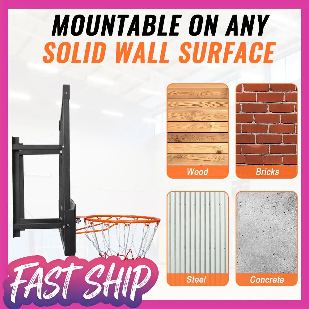 

47-дюймовое настенное баскетбольное кольцо с щитом для ПК, комбинированный комплект для подростков и взрослых