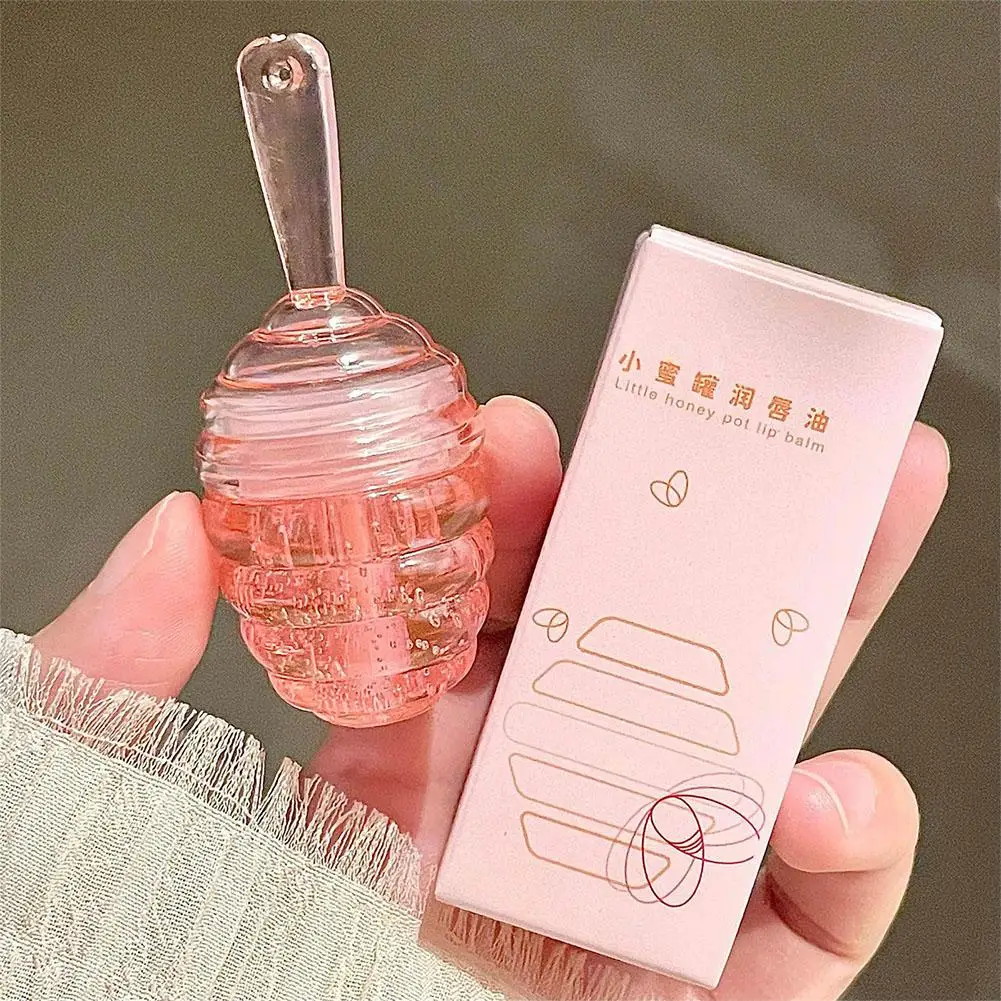 Honey Pot Lip Oil Fresh Fruit Lip Balm Long Lasting Moisturizing Clear Lip Oil Liquid Lipstick Lip Gloss Makeup Cosmetics