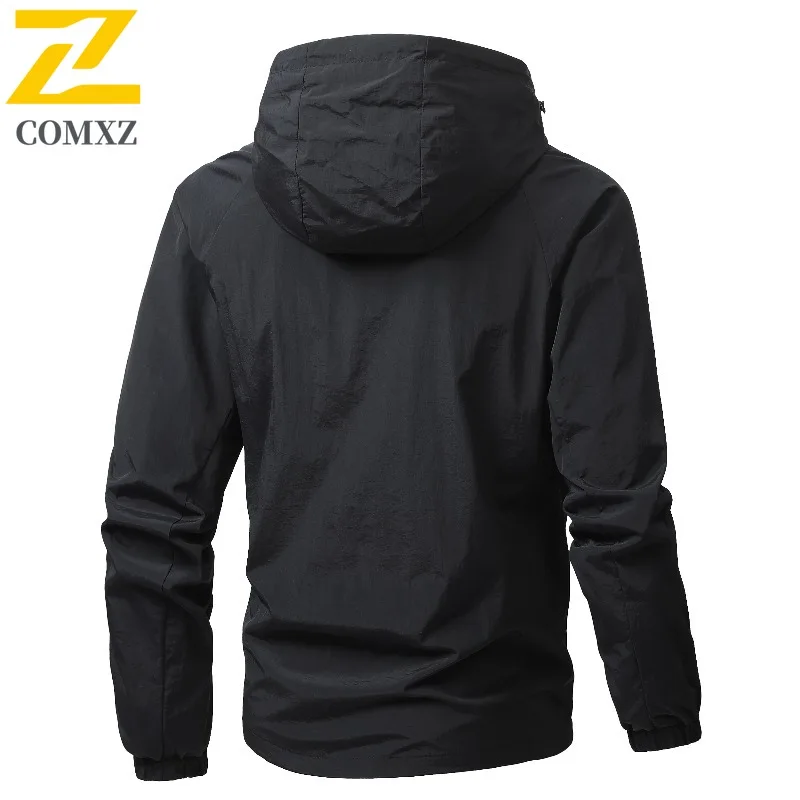 سترة رجالية عصرية خفيفة الوزن كاجوال للاستخدام الخارجي ومقاومة للرياح ومقاومة للماء وملابس عمل للمشي لمسافات طويلة والسفر والارتداء اليومي #2