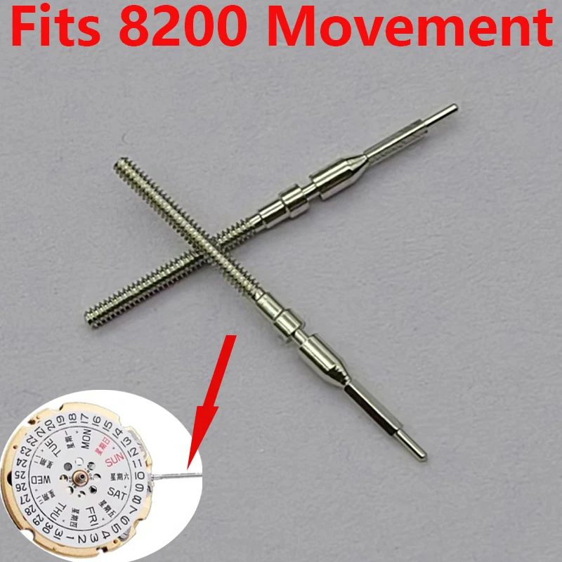 

2/4pcs 8200 Movement Stainless steel Men's Watches Crown Stem Fits 8200 Automatic Movement Watch Repair Watch Crown Stem