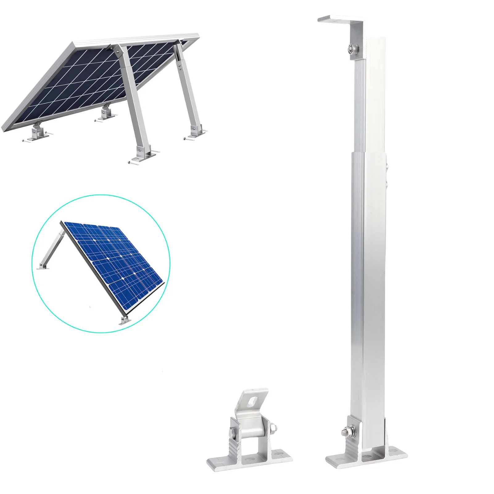 

Solar Panel Tilt Mount Bracket 15-30° Adjustable Lightweight Aluminum Alloy High Strength Solar Panel Mounting Bracket for RVs