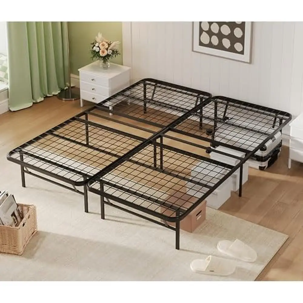 

Full Size Metal Platform Bed Frame with 13 Inches High Underbed Storage No Box Spring Required Easy Assembly Modern Design 1500