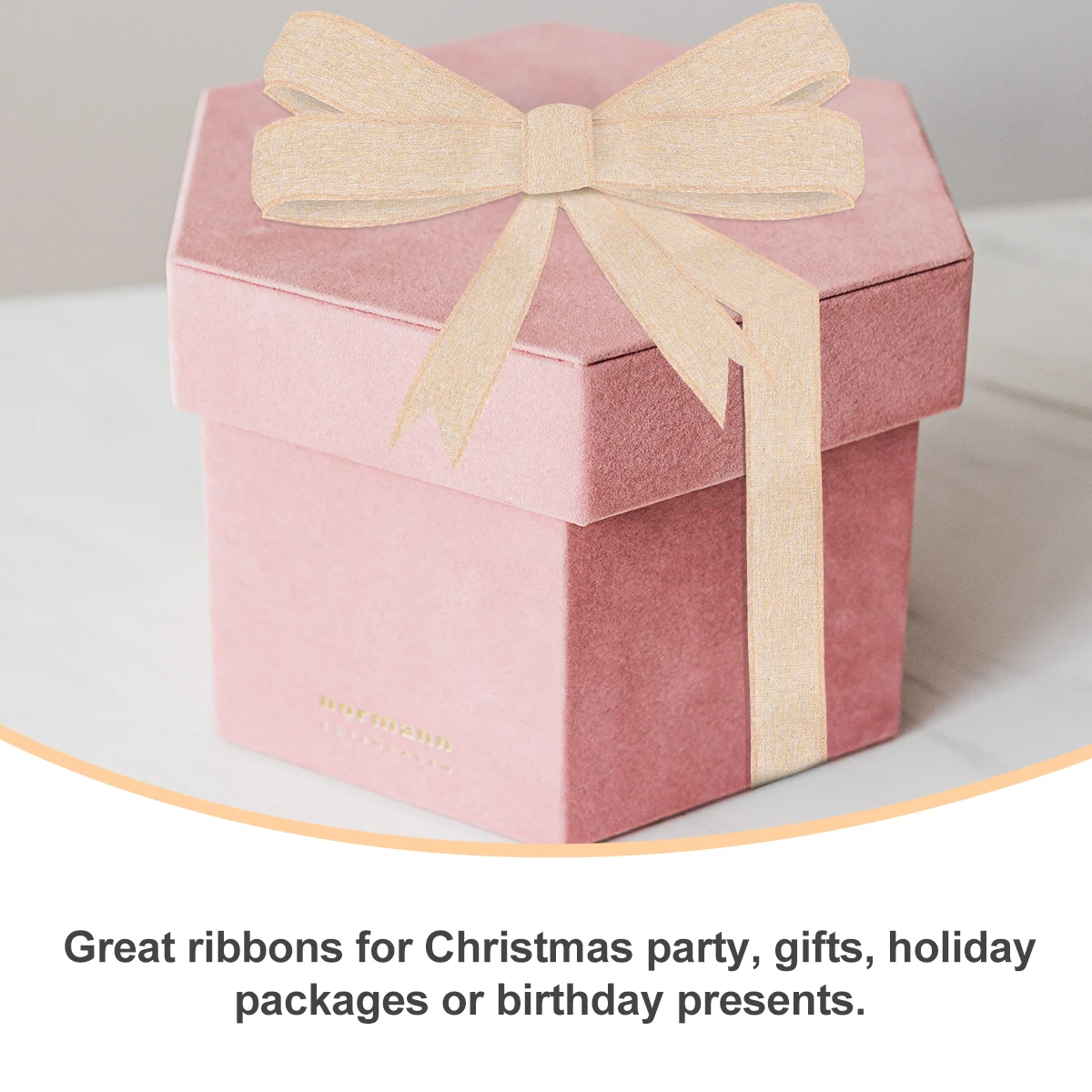 

2Pcs Fashion Unique Cotton Ribbon Roll Soft Ribbon For Christmas Gift Wrapping Party Decoration Costume Craft Projects