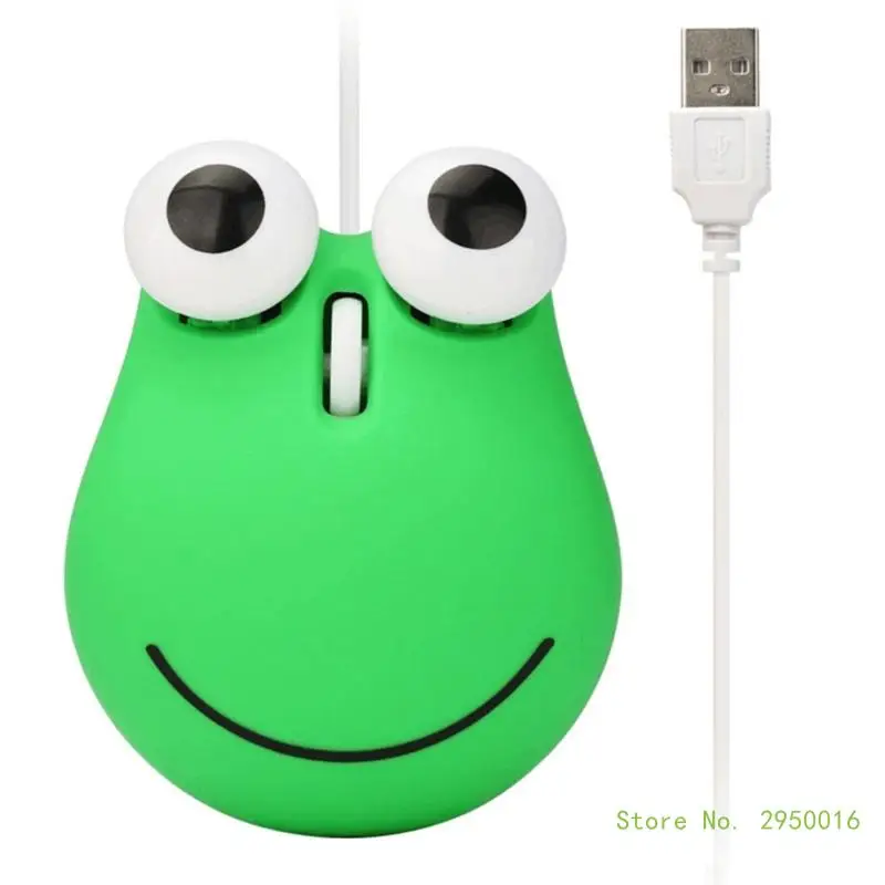 Cartoon Frog Wired Mouse USB Mouse Perfect for Students, Gamers, Office Use 1200dpi Funny Mice