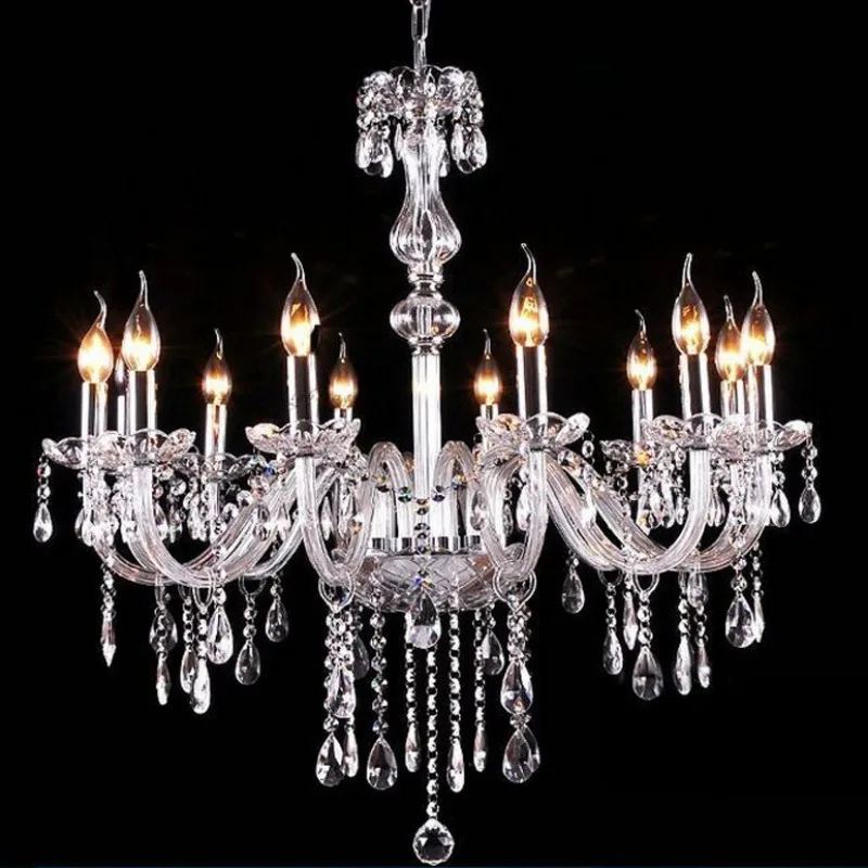 Crystal Chandelier Home Lighting Lustres De Cristal E14 Bulb Light Fixtures Chandelier and Pendant Living Room Indoor Lamp