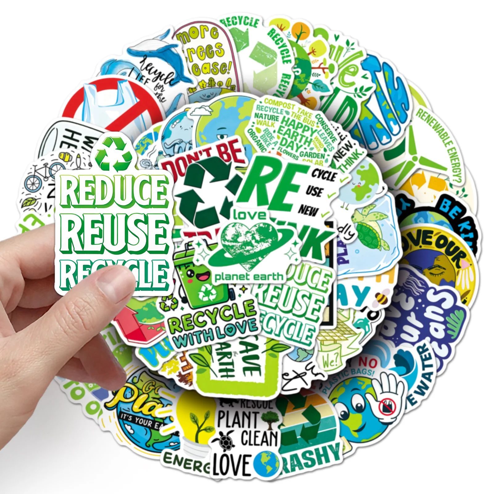 50PCS Cartoon Environmental Protection Sticker Creative Decoration Mobile Phone Case Notebook Water Cup Graffiti Waterproof Toy
