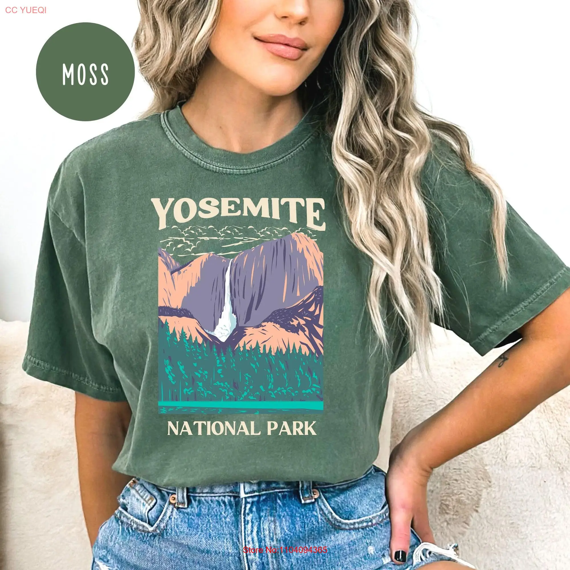 Yosemite National Park Comfort Colors T Shirt Vacation Falls Hiking Camping long or short sleeves