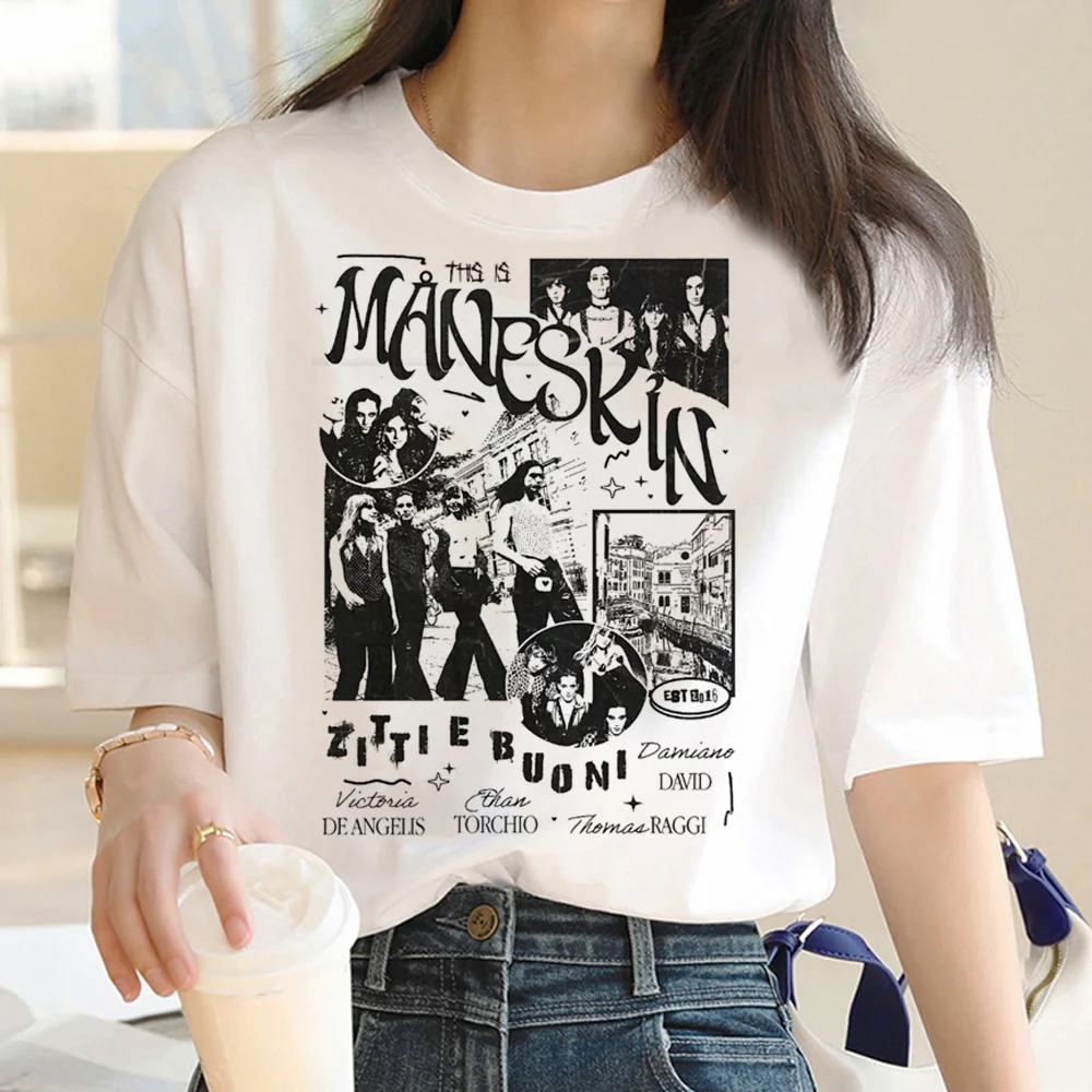 Maneskin t-shirts women graphic top female manga clothes