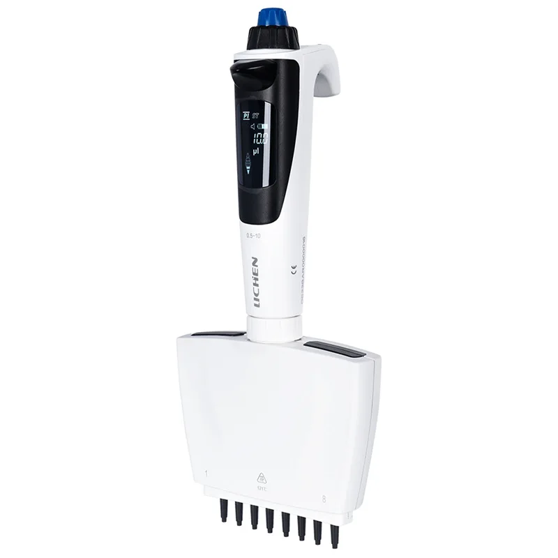 

Electric multi-channel pipette digital display adjustable electronic row 8-channel pipette automatic suction aid