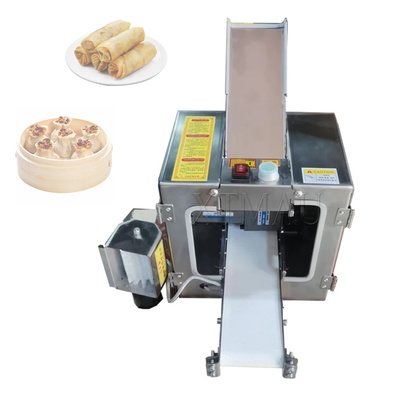 110V 220V Commercial Electric Dumpling Wrapper Machine Pastas Processor Maker Wonton Skin Slicer Rolling Pressing Round Square