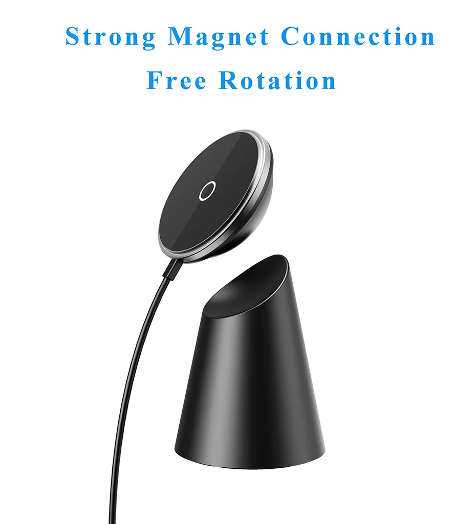 Magnetic Wireless Charger QI 15W Fast Charge for Iphone 13/13 Pro Max/12/12 Pro/12 Mini Strong Magnet Adsorption 360 Rotation