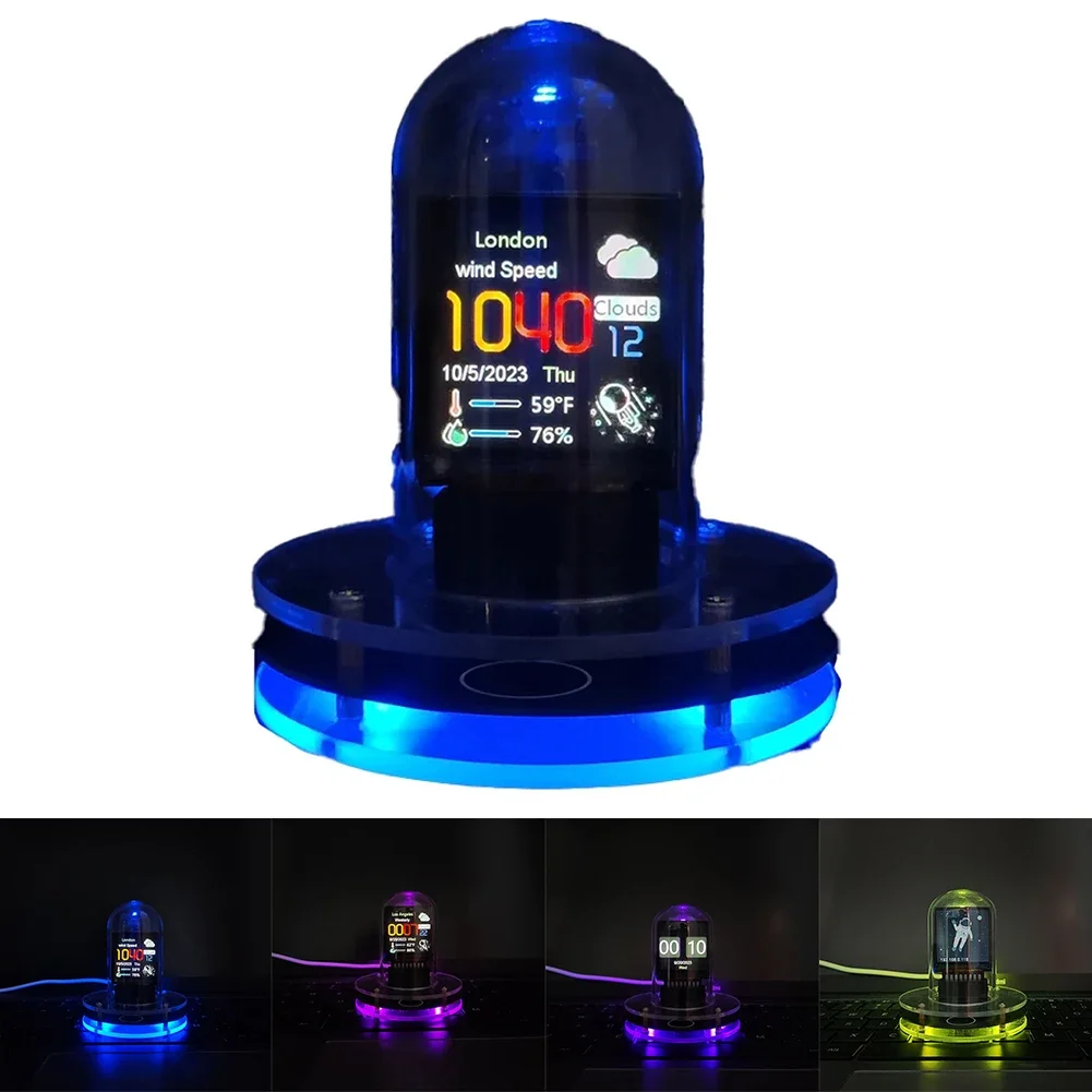 2024 WIFI Networked Nixie Tube Automatically Update Digital Desktop Decorations Christmas Birthday Give Friend Gifts