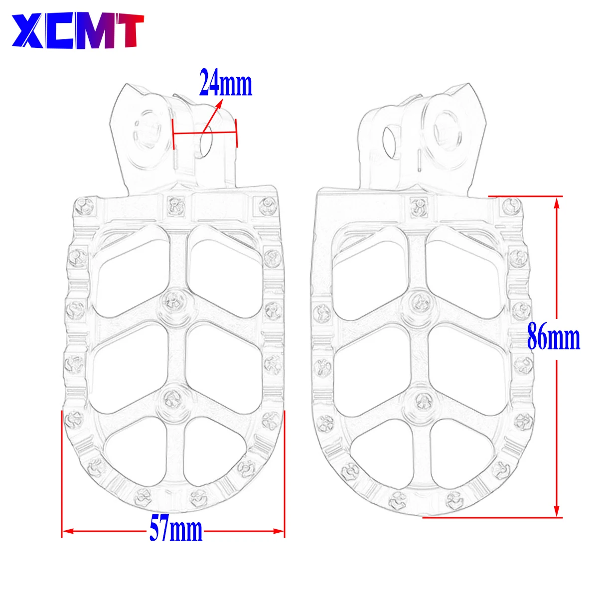 스즈키 테네레 660 XTZ XT660Z 용 발 받침 매트, RMZ 450 250, RMX 450Z, RM 125 풋 페그 프론트 발받침, RMZ250 RMZ450 RMX450