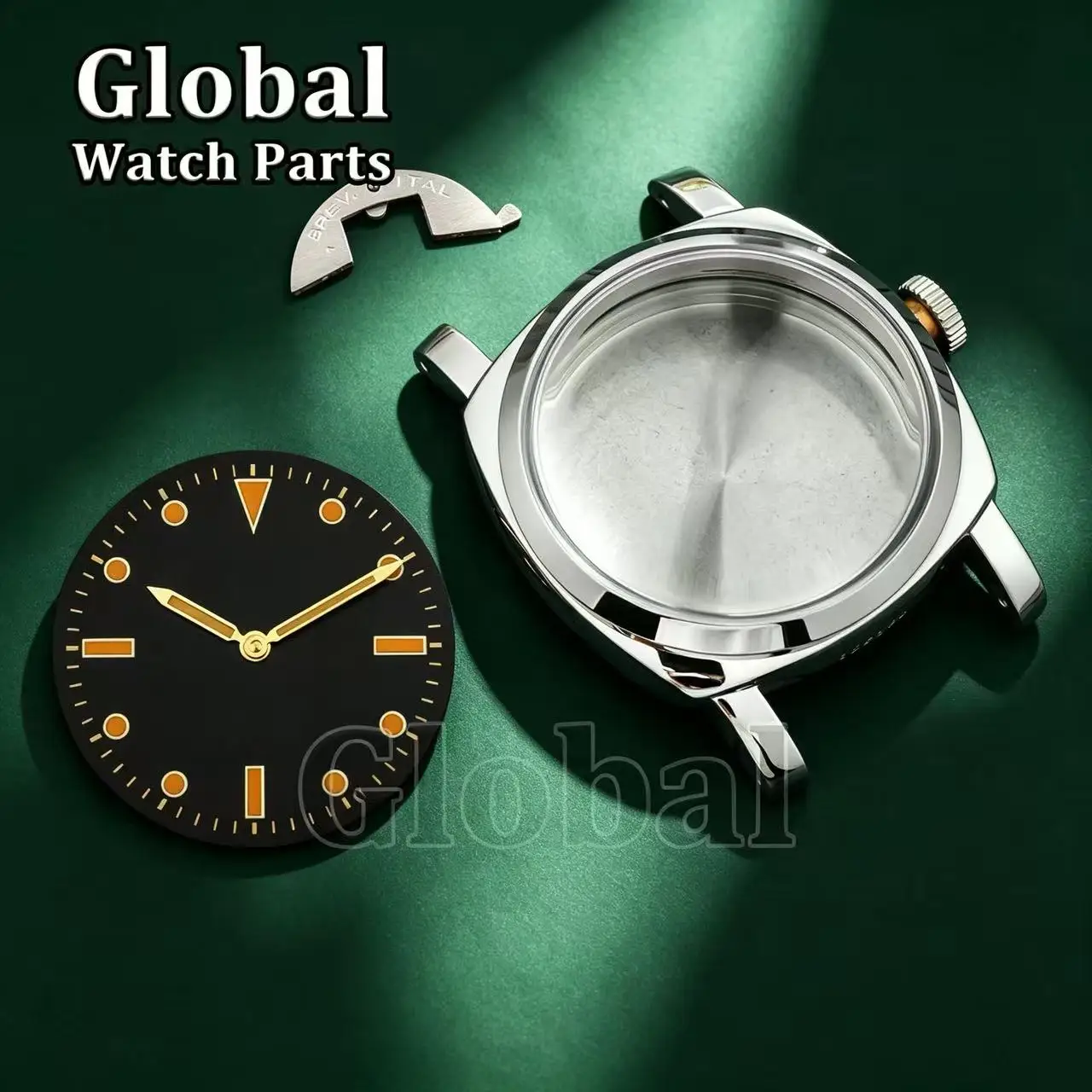 

for PAM 6152 47mm Stainless Steel Case 10ATM Waterproof Mod Vintage Case Dial Luminous Hands Fit ETA6497/6498/ST3600 Movement