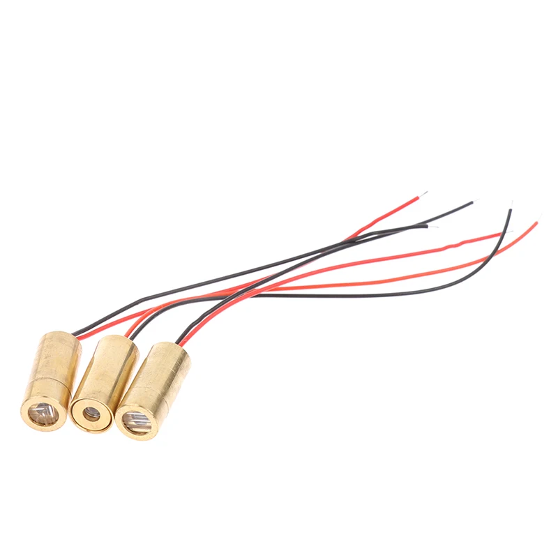 1PC Laser Head 650nm 9mm 3V 50mW Laser Cross Diode Module Red Copper Head Line / Point / Cross Laser Diode