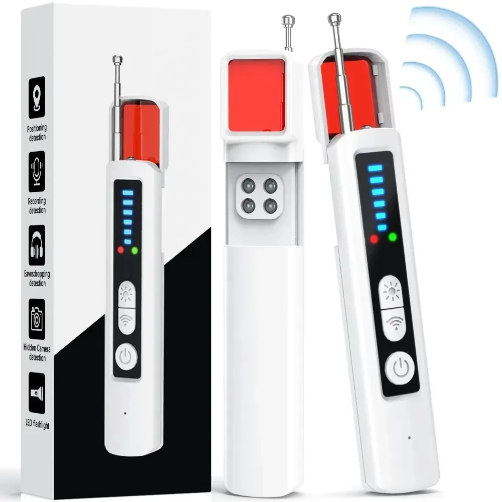 2025 New Multifunctional Hidden Camera Detector - Anti-Spy for Eavesdrop/GPS/Lens, Hotel/Car Privacy with Adjustable Sensitivity
