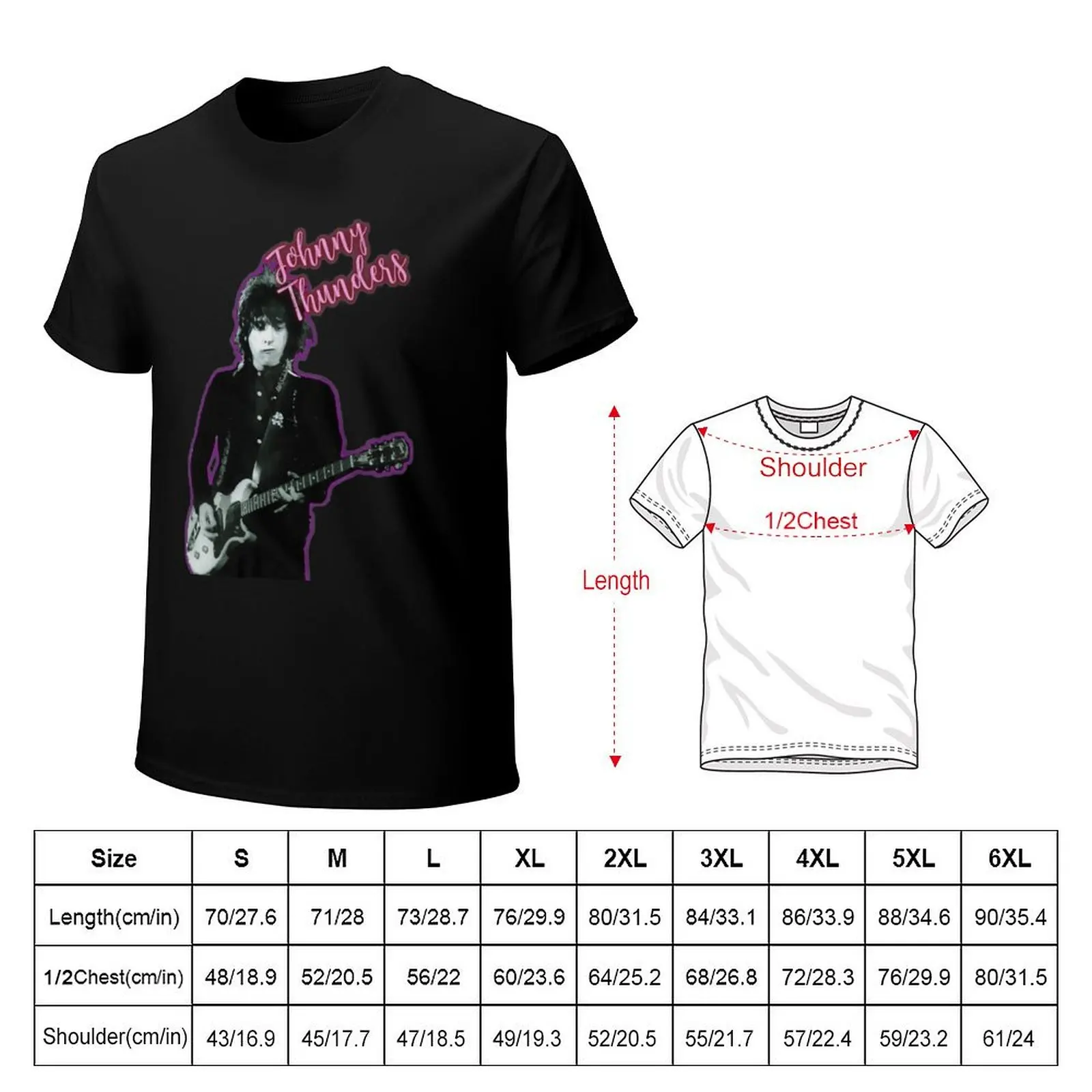 Johnny-Thunders Gift Halloween Day, Thanksgiving, Christmas Day T-Shirt Basic Short Sleeve Cotton Blend T-Shirt
