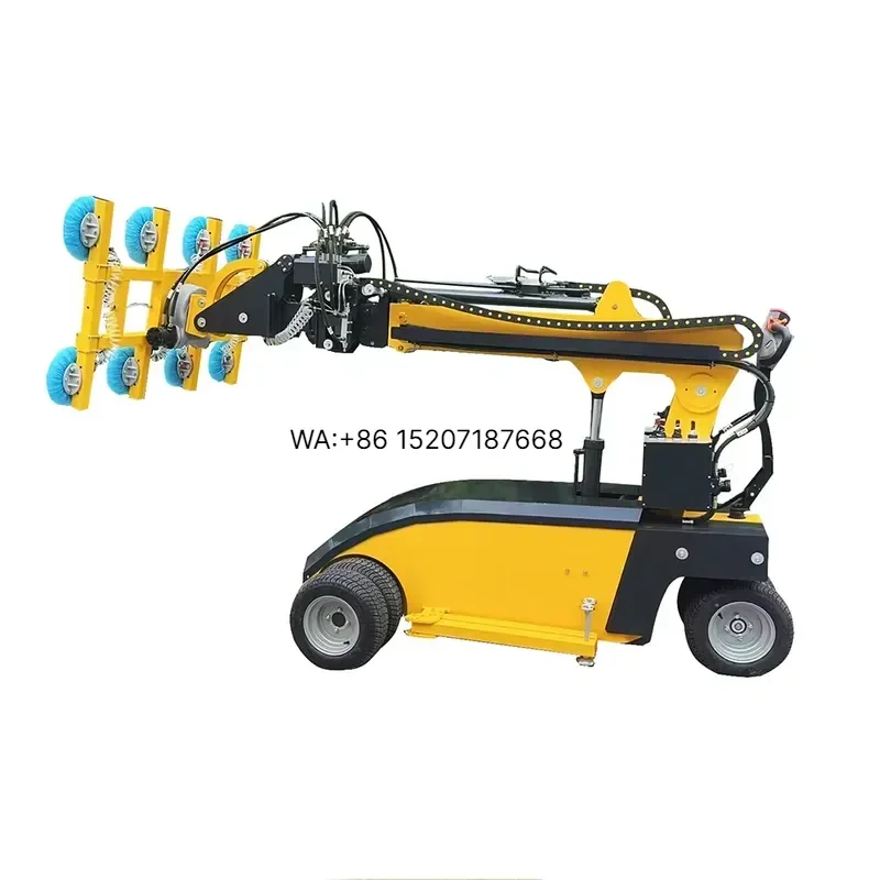 Wmwmnu 300Kg Max Loading Outdoor Glass Vacuum Lifter Glazing Robot Moving Trolley Suction Cup Lifter for Installing Use