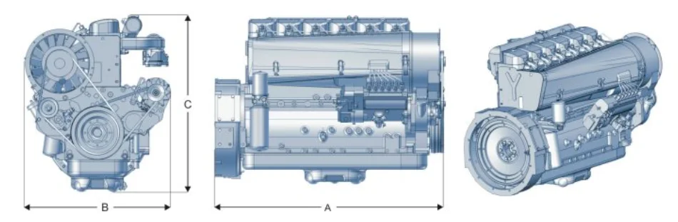 Machinery diesel Engines air Cooled 6 Cylinder 4 Stroke F6L912 912 with Clutch Control Box for deutz Engine Assemblycustom