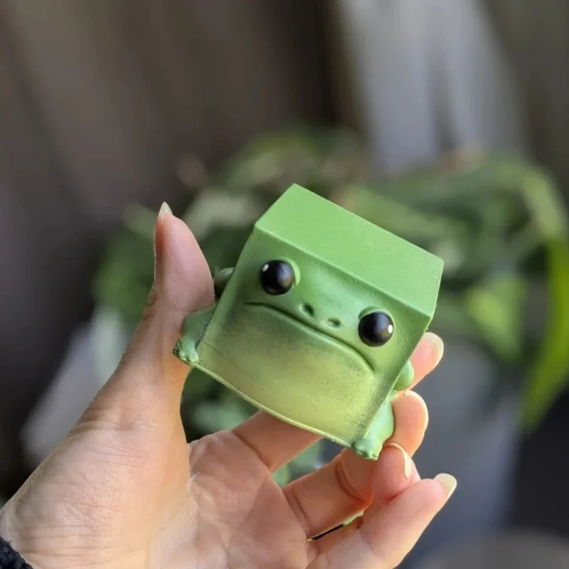 Statuetta a forma blocco animali artigianali in resina con statue divertenti per esposizione scaffale Home per