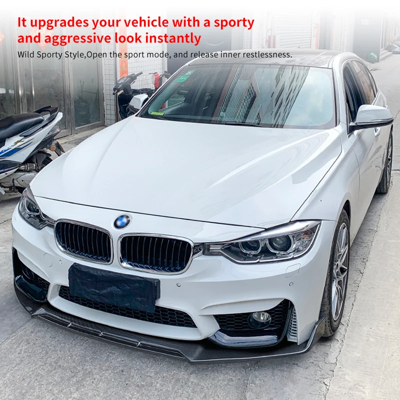 

High Quality Car Front Bumper Splitter Lip Diffuser Spoiler Protector Guard Deflector Accessories ABS For BMW M3 2014-2019 2016
