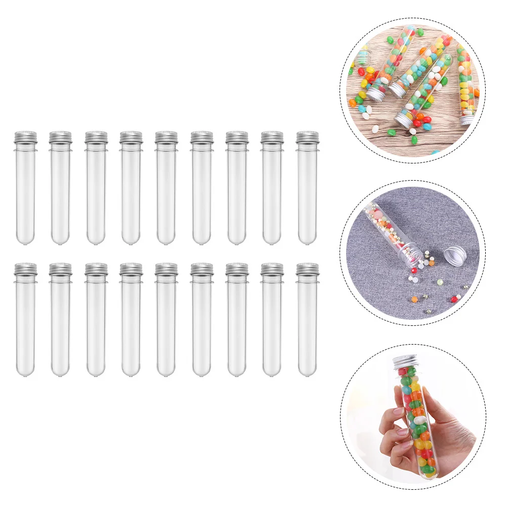 

50 Pcs Candies Test Tube Bottle Cylindrical Tubes Container Candy Plastic Storage
