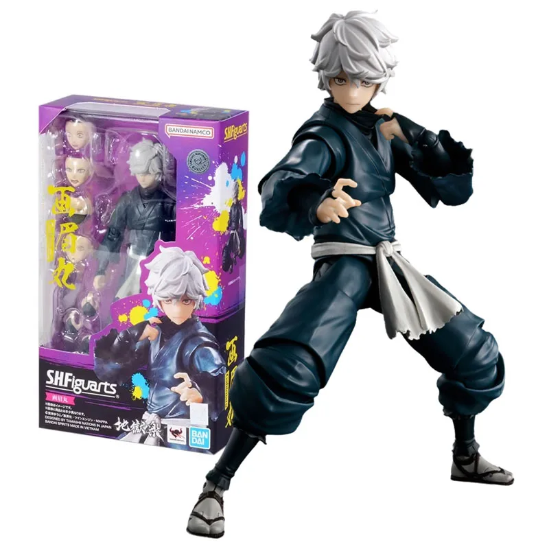 Bandai Genuine Figure Jigoku Raku Model Kit Anime Figures SHF Gabimaru Collection Model Action Figure Toys for Children's Gifts