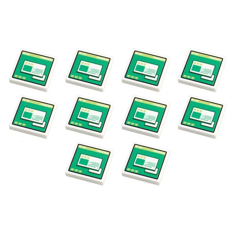 Stadt Gedruckt Zubehör Bausteine Computer Controller Monitor Tastatur Dashboard Handy Radio Mini Ziegel Kinder Spielzeug