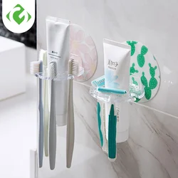 1PC Plastic Toothbrush Holder Toothpaste Storage Rack Shaver Tooth Brush Dispenser Bathroom Organizer Accessories Tools GUANYAO