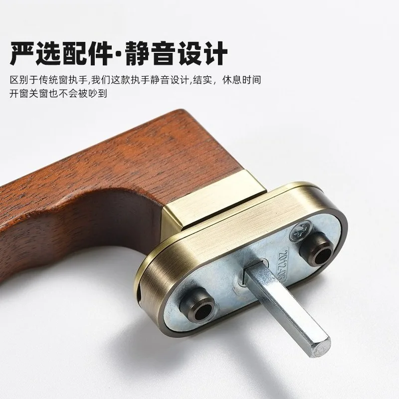 For Window Handle Aluminum Alloy Pull Type Wooden Casement Door Handle Hardware Replacement