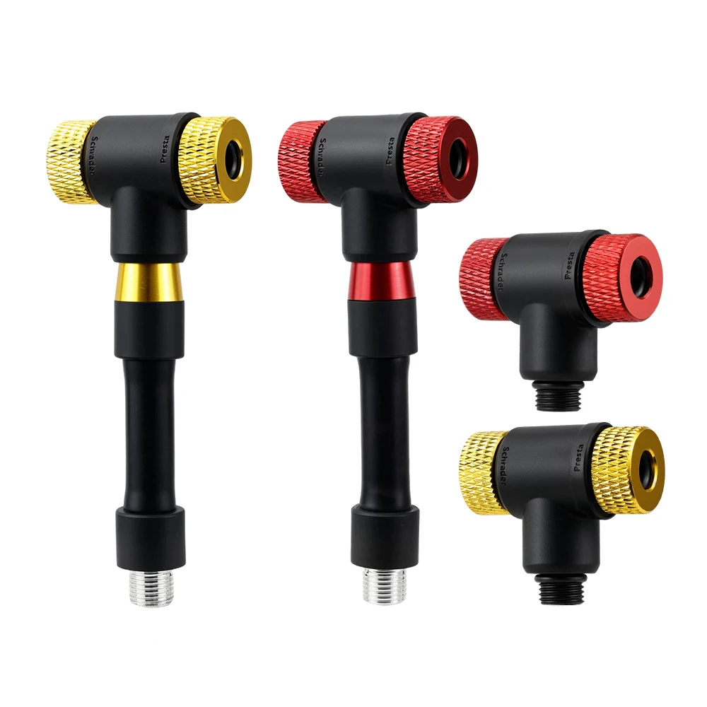 AliExpress NONE Mini Dual Head Bike Valve Adapter Fits Schrader & Presta Valves for MTB Road Bike Air Pump Connector Bicycle Repair Accessory