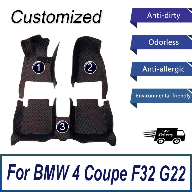 

Автомобильные коврики на заказ для BMW 4 Coupe F32 G22 2013-2023, 2 двери, автомобильные ковры, аксессуары для ног