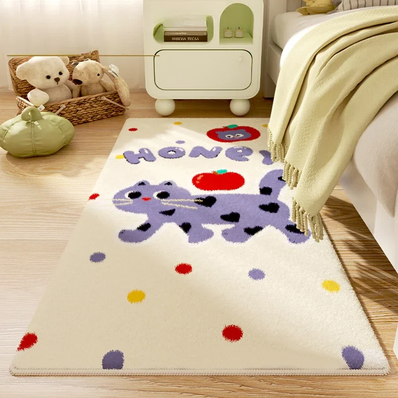 Bedroom floor mat children's room carpet thickened plush bedside carpet