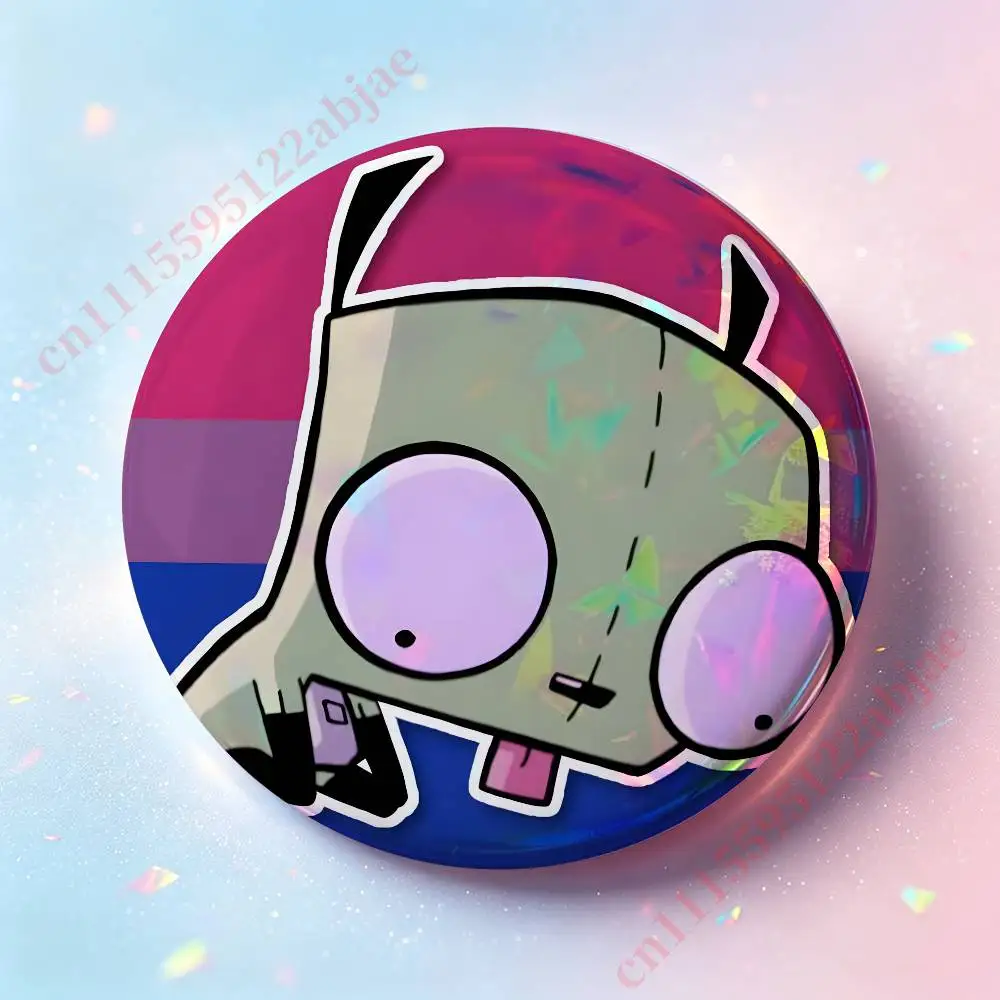 G-GIR I-Invader Zim Custom Badges 75mm 44mm 25mm 32mm 58mm Hat Backpack Accessories Toys Collect Gifts Large