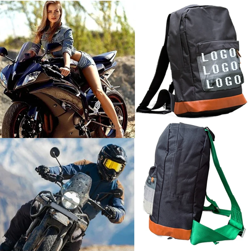 

Jdm style Motorcycle backpack with large capacity universal travel bag racing bag Harness Shoulder Straps Car Canvas Backpack