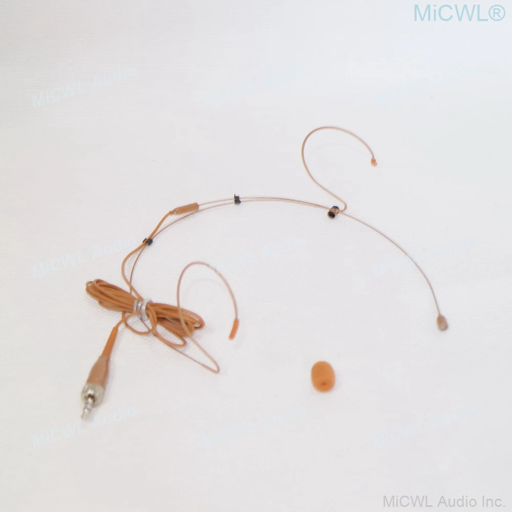 Mikrofon nagłowny Tan HM200 z podwójnymi zatyczkami do słuchawek, kompatybilny z Sennheiser EW122 G3 G4, bezprzewodowy, z mocowaniem na klatkę piersiową, złącze 3,5 mm z blokadą.